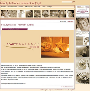 Kosmetik Sylt beauty balance List