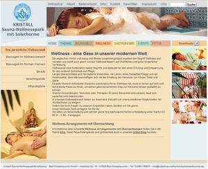 Wellness-Massagen bei Gera im Kristall Sauna-Wellnesspark