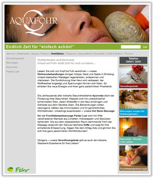 Traumhafte Massagen im AQUAFÖHR in Wyk auf Föhr